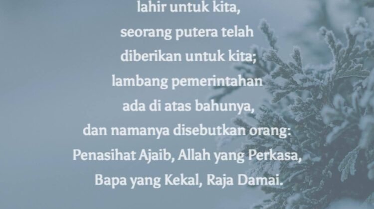 Kelahiran Raja Damai, Harapan di Tengah Kesesakan