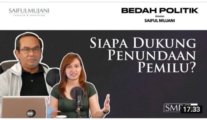 
					SMRC: RAKYAT YANG MERASA EKONOMI MEMBAIK MENOLAK PENUNDAAN PEMILU