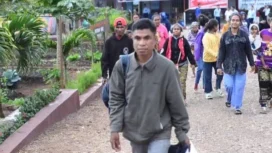 Nikodemus Manao saat bebas dari Rutan Soe pada Senin, 14 Agustus 2023. (Aliansi Solidaritas Besipae)